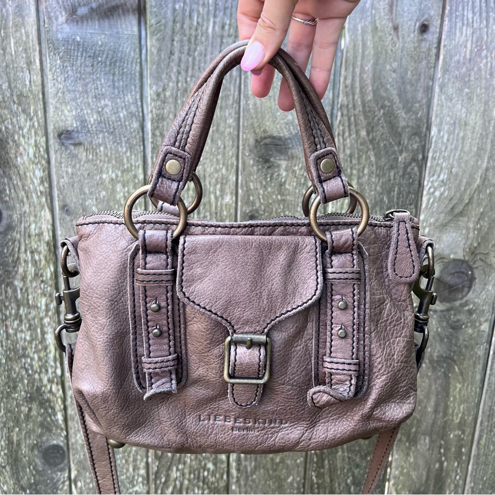 LIEBESKIND Berlin Brown Leather Shoulder Bag Crossbody